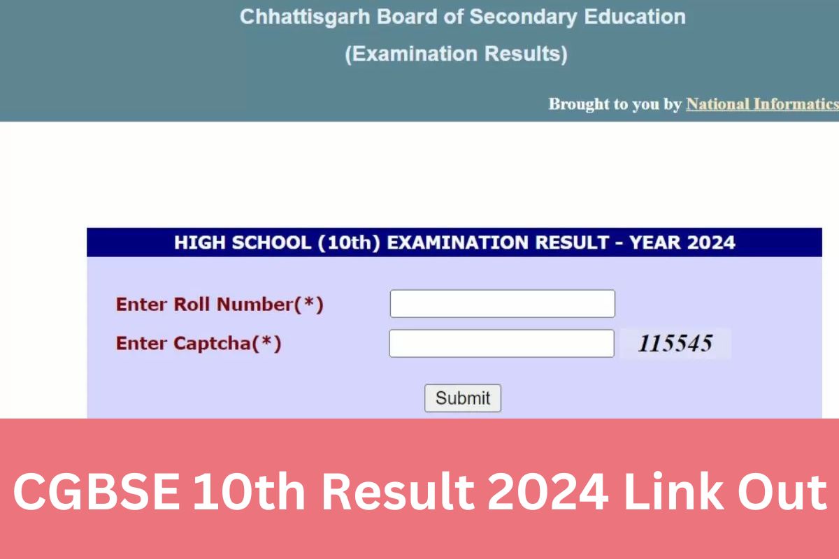 CGBSE 10th Result 2024 Link (Out) cg.results.nic.in 2024 High School