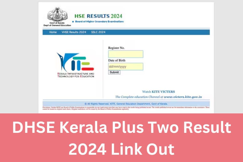 DHSE Kerala Plus Two Result 2024 [Link Out] keralaresults.nic.in 2024